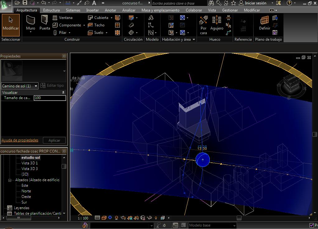 Desplazamiento del sol con puntos del forzado del cursor de la curva Analema