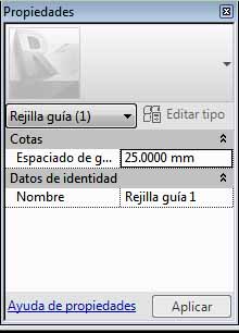 Cuadro de Propiedades de la rejilla
