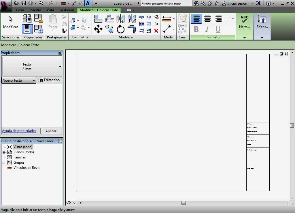 Creación de Cuadro de rotulación