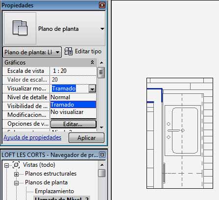 Opción Tramado de Visualizar modelo