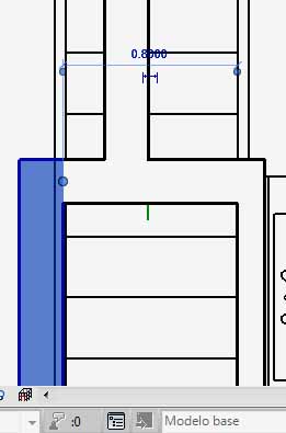 Cota temporal con línea de referencia sin desplazar