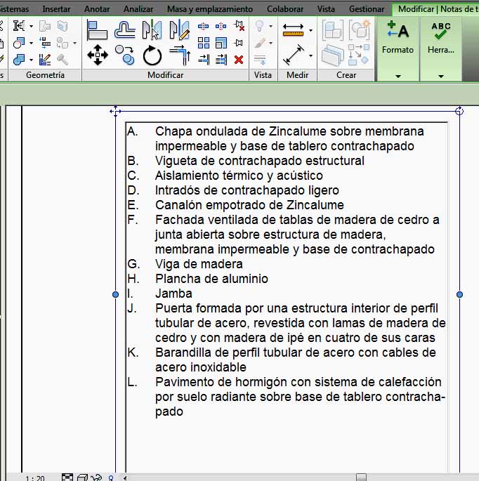 Lista realizada con Formato de párrafo y Mayúsculas