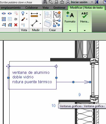 Directriz de Nota de texto posición inferior