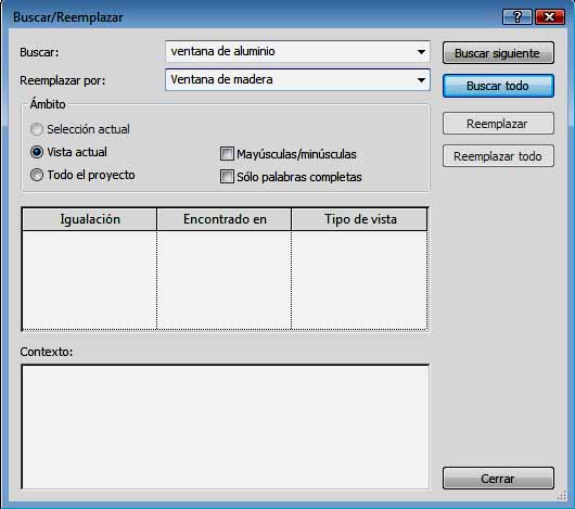 Cuadro de diálogo Buscar/Reemplazar