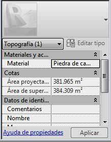Cuadro de Propiedades de Subregión
