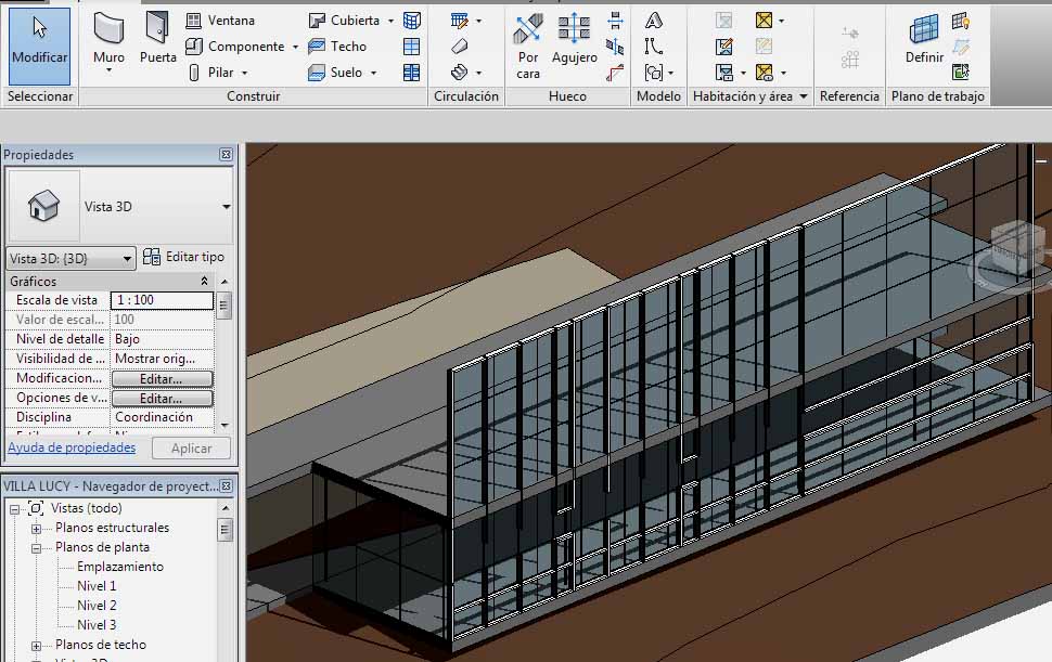 Muro cortina con un diseño de Rejillas Dependientes y Rejillas Independientes