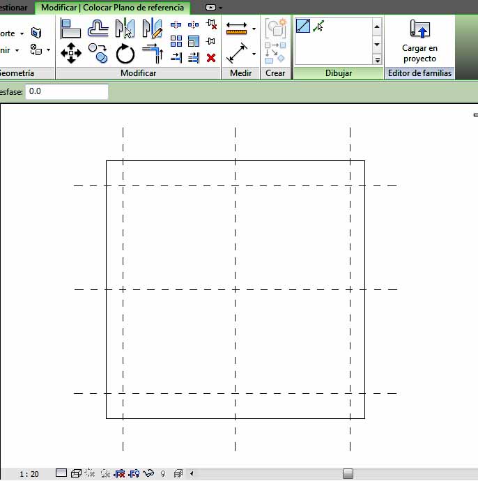 Planos de referencia Verticales y horizontales de hueco de ventana