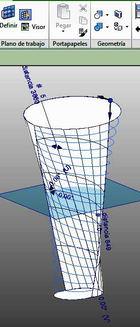 Desplazamiento de cinta a la parte superior derecha de la forma