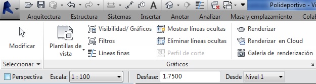 opción Perspectiva desactivada