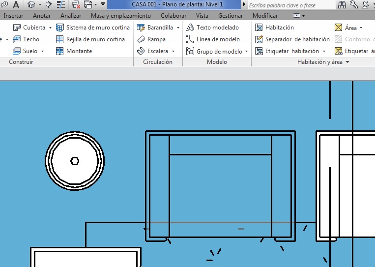 Transparencia de superficie aplicada a un elemento del modelo como es una silla