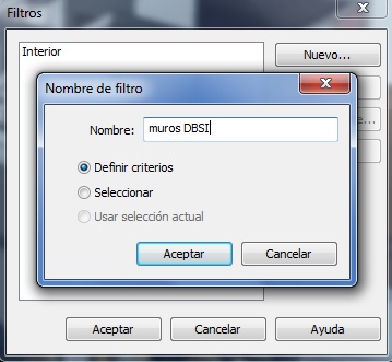 Cuadro de diálogo Filtros