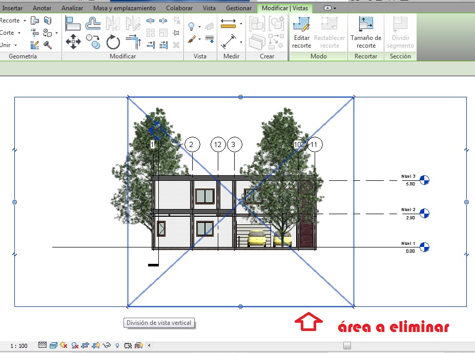 control de línea de división