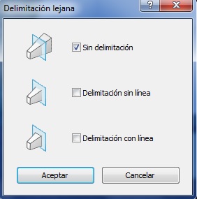 Cuadro de diálogo Delimitación lejana