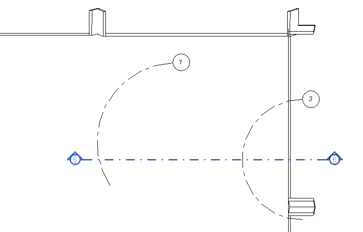 Rejillas en forma de arco que se encuentran con plano vertical del modelo de dos formas diferentes