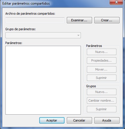 Cuadro de diálogo de Parámetros
