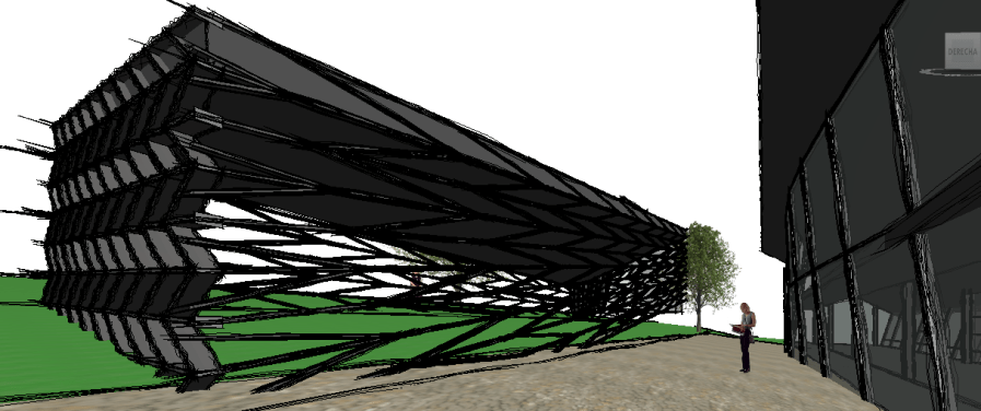 Vista de perspectiva a la que se ha aplicado la opción de Croquis